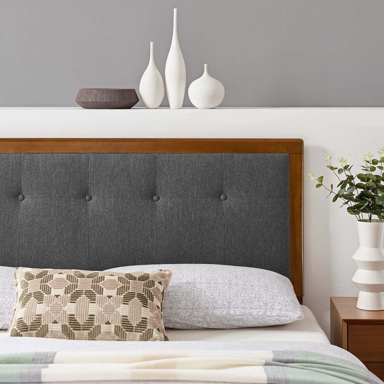 Draper Tufted Fabric and Wood Queen Headboard by Modway