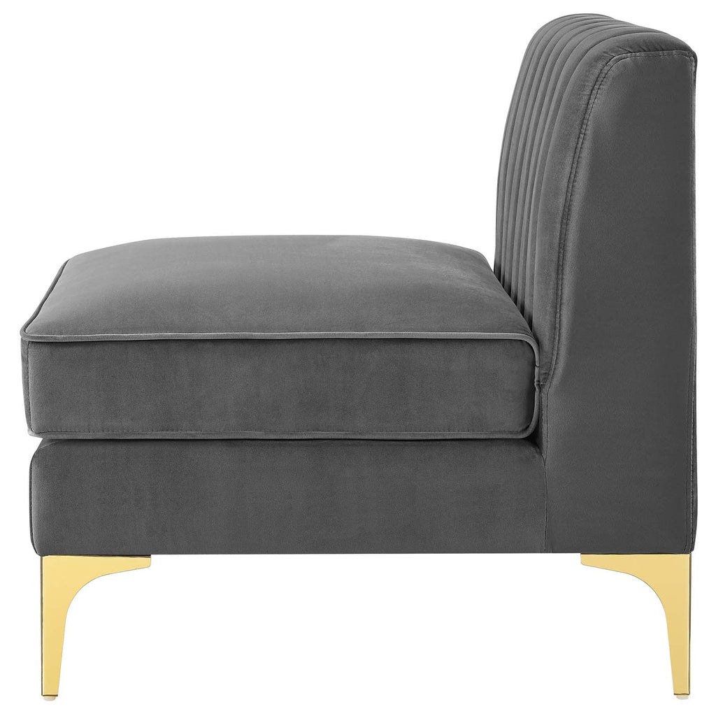 Triumph 4-Piece Channel Tufted Performance Velvet Sectional Sofa by Modway