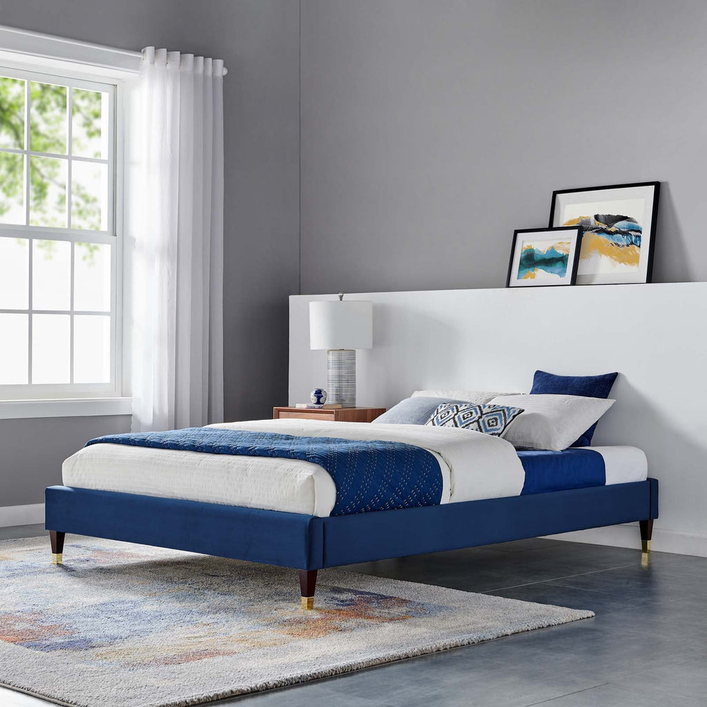 Harlow Performance Velvet Full Platform Bed Frame by Modway