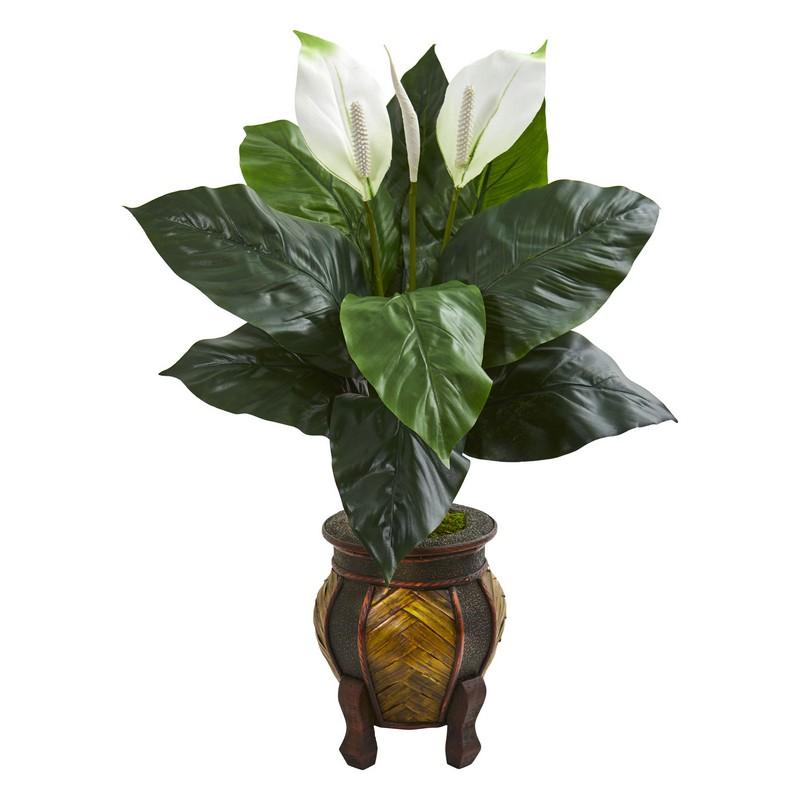 Spathifyllum Artificial Plant in Decorative Planter
