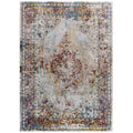 Success Merritt Transitional Distressed Floral Vintage Medallion 5x8 Area Rug by Modway