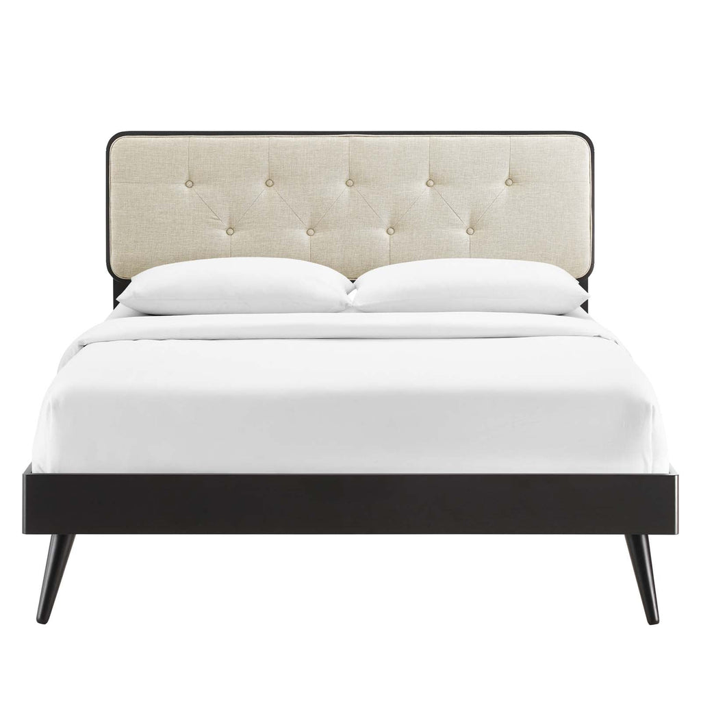 Bridgette Wood King Platform Bed With Splayed Legs by Modway