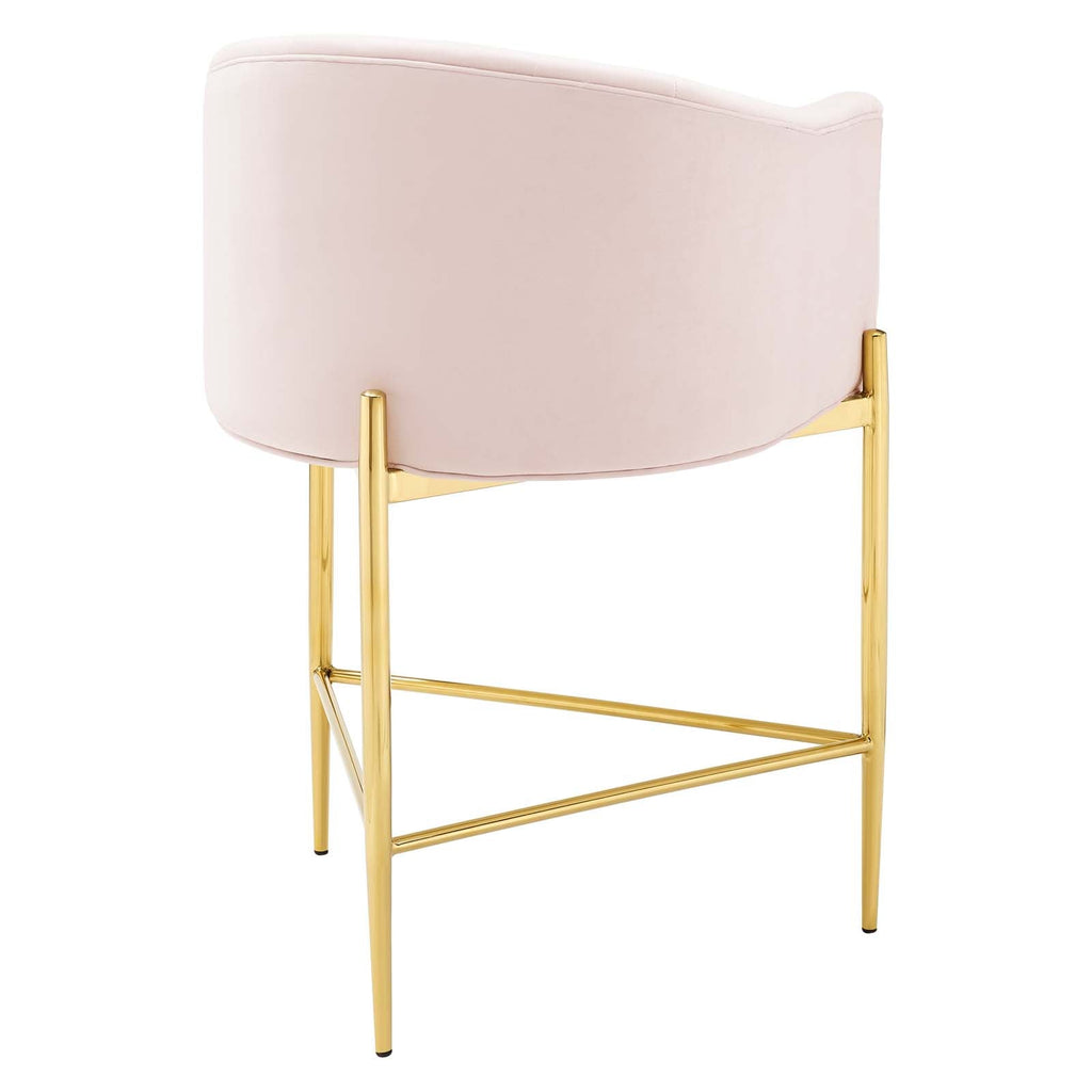 Savour Tufted Performance Velvet Counter Stool Set of 2 by Modway