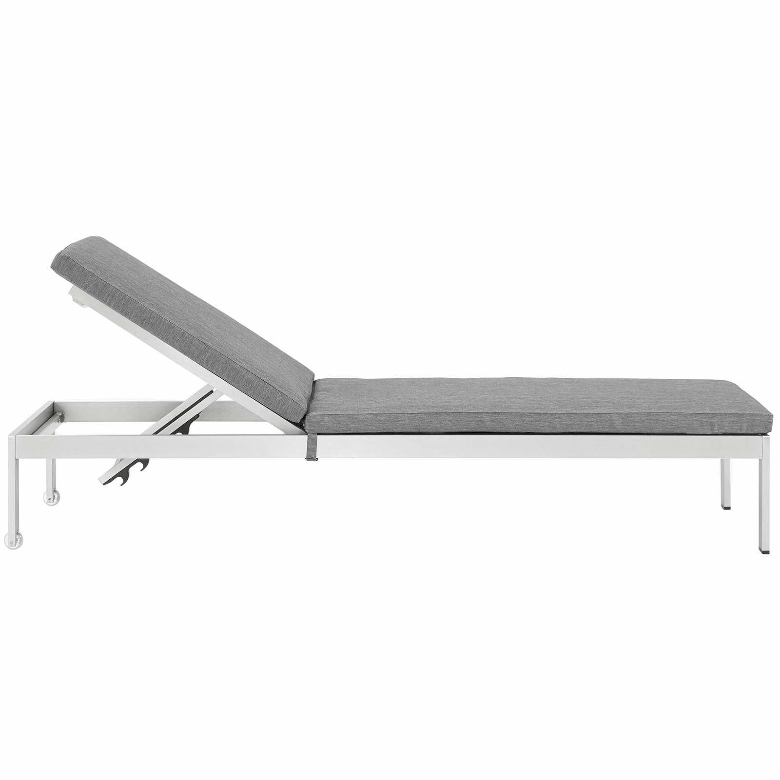 Shore Outdoor Patio Aluminum Chaise with Cushions by Modway