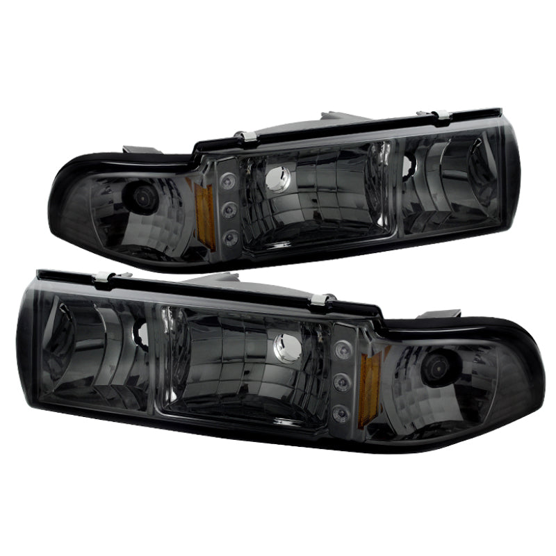 SPYDER Xtune Chevy Caprice 91-96 / Impala 91-96 1Pc LED Crystal Headlights Smoke HD-ON-CCP91-1PC-LED-SM 5031648