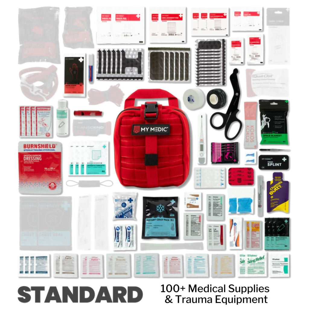 My Medic MYFAK First Aid Kit, Medical Supplies for Survival, Red MM-KIT-U-MED-RED-STN-V2
