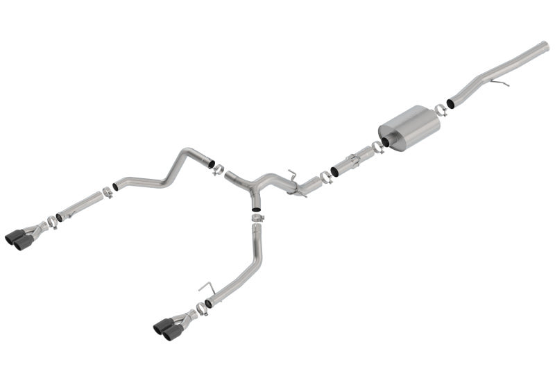 Borla 19 Chevrolet Silverado/GMC Sierra 1500 6.2L SS ATAK Catback Exhaust - Black Chrome Tips 140776BC
