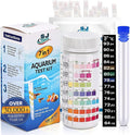 7 in 1 - Aquarium Test Strips | 100 Fast & Accurate Strips | Fish Tank Aquariums Water Test Kit & ebook | Aquarium Thermometer | Fish Tank Water Testing Kit for Fresh & Saltwater | Versatile Usage - PhishStones Products