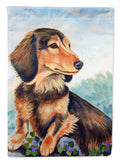 Long Hair Chocolate and Cream Dachshund Garden Flag Mailbox Decorative Yard Banner Outside Patio Artwork for Flower Beds, Garden Size, Multicolor