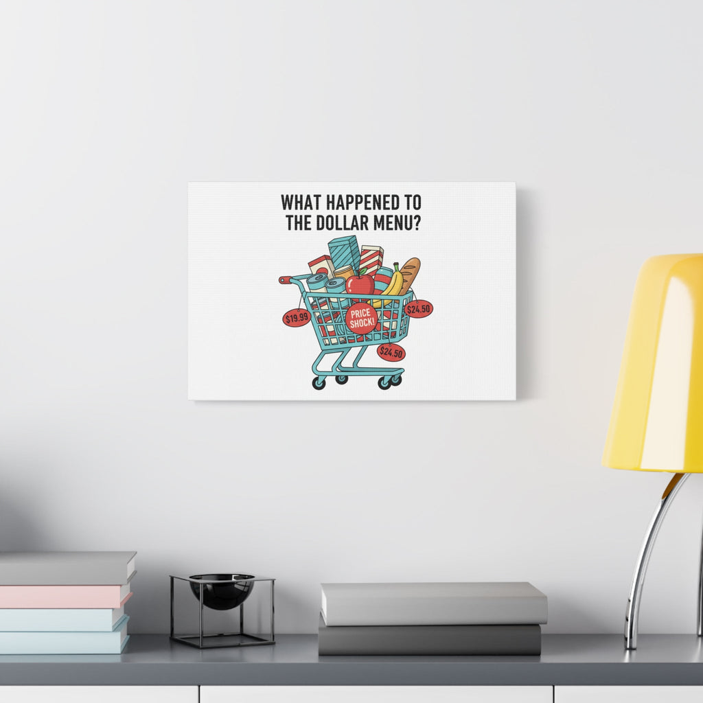 What Happened to the Dollar Menu? Canvas | Grocery Prices Meme, Price Shock Wall Art