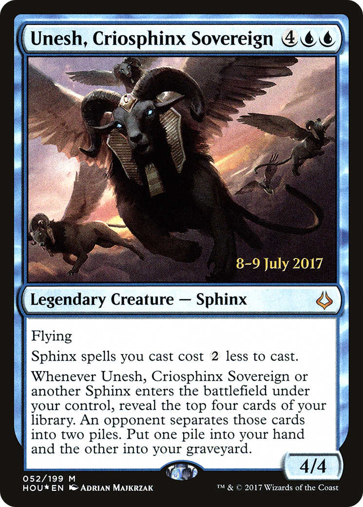 Unesh, Criosphinx Sovereign (PRE-52S) - Hour of Devastation Promos Foil