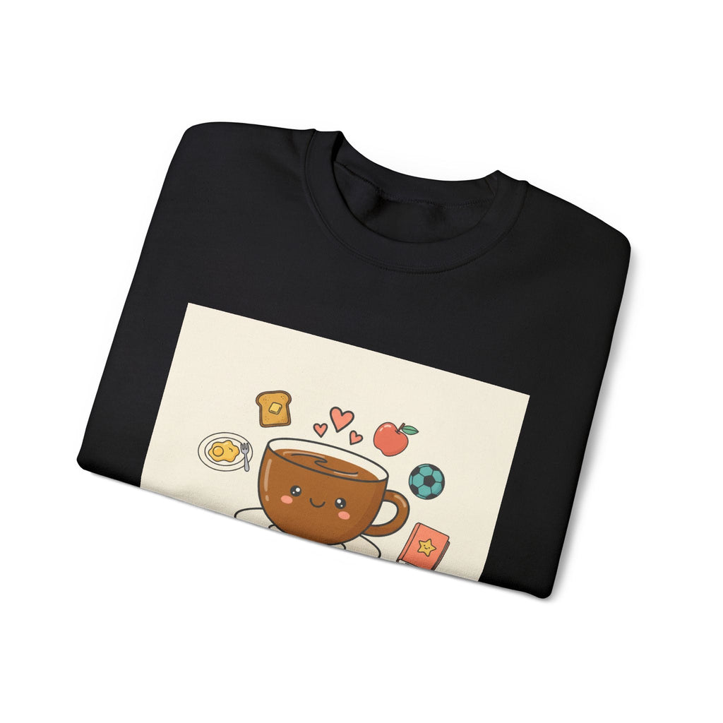 Morning Chaos Coffee Mom Sweatshirt | parenting morning humor, tired parent shirt