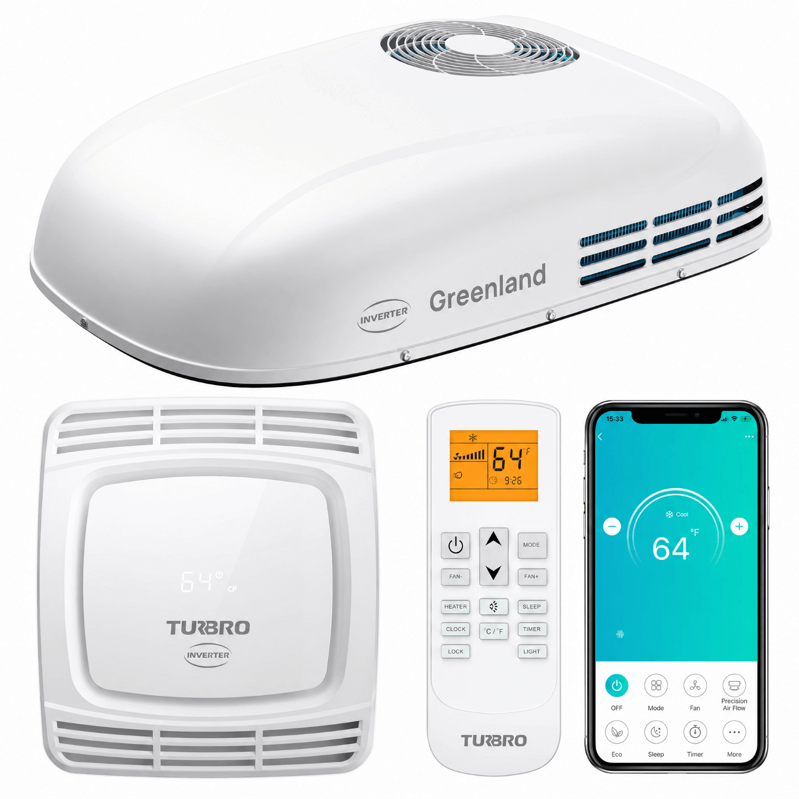 Greenland 3,600W 220-240V Inverter RV Air Conditioner (European Version)