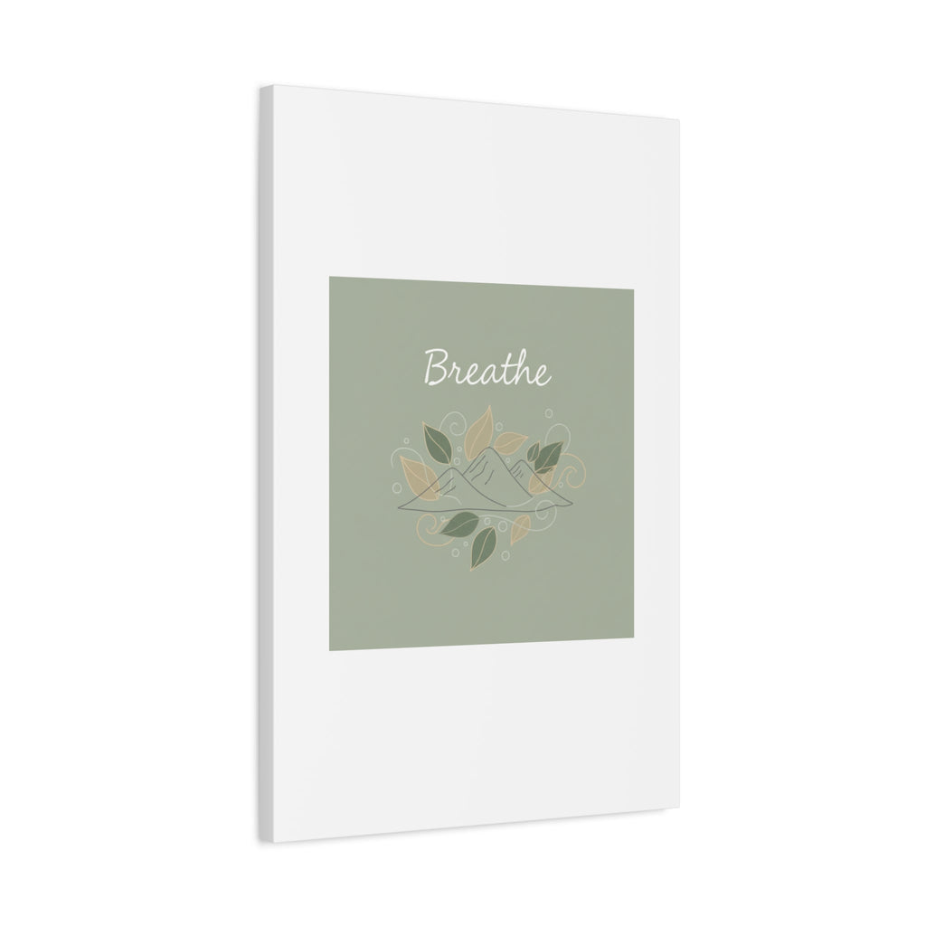 Breathe Mountain Line Canvas | Nature Symbols, Minimal Forest Wall Art