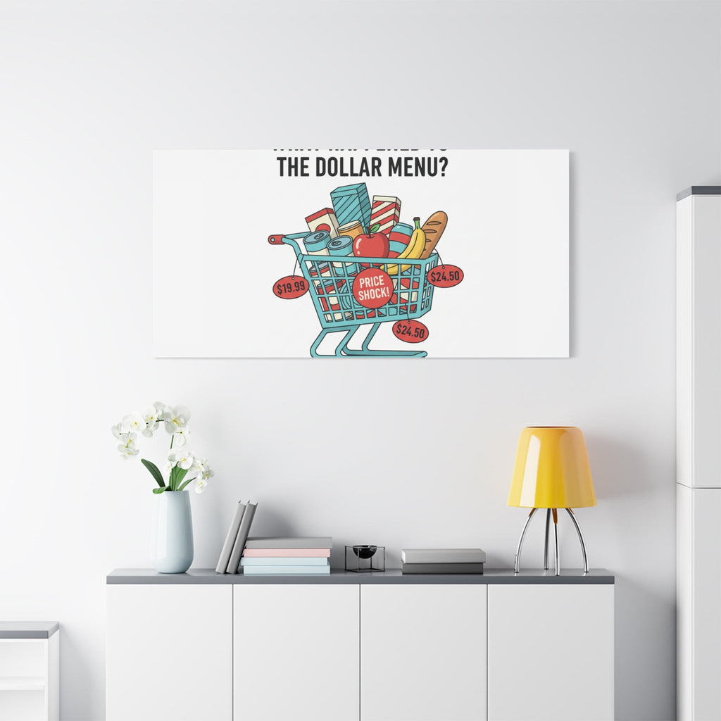 What Happened to the Dollar Menu? Canvas | Grocery Prices Meme, Price Shock Wall Art