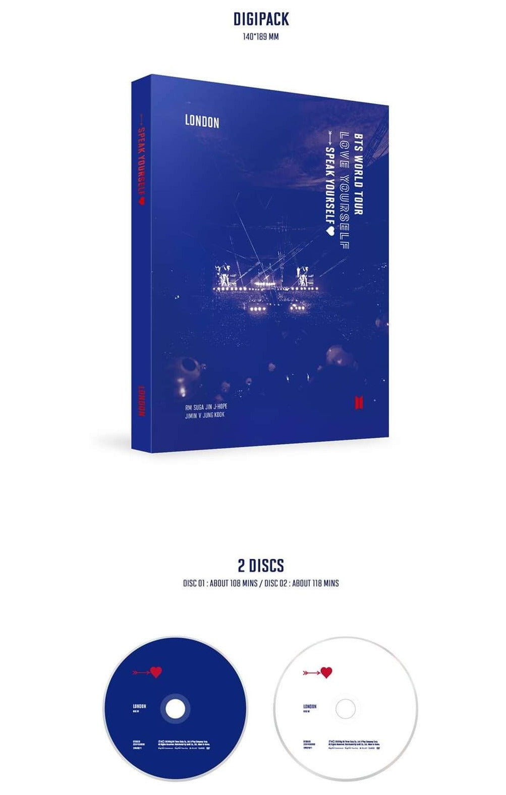Official BTS World Tour "Love Yourself:  Speak Yourself" London DVD Set