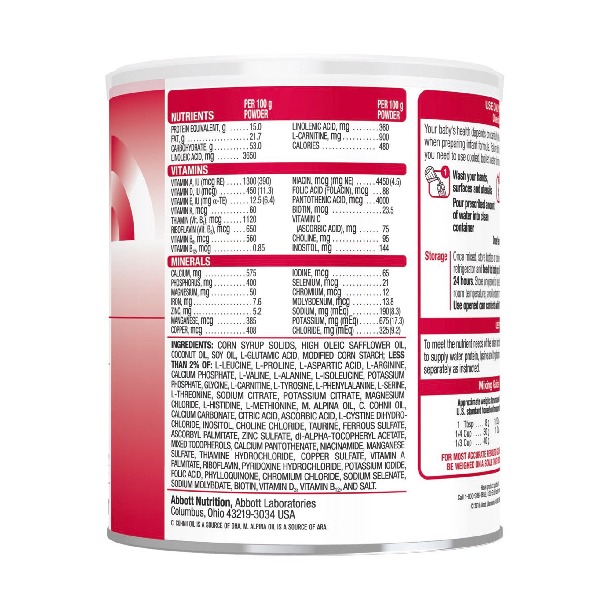 Glutarex®-1 Amino Acid-Modified Infant Formula With Iron, 14.1-ounce can 67036