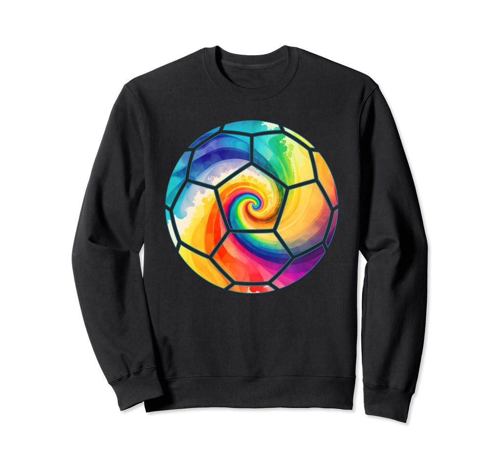 Soccer Player Tie Dye Soccer Lover Tie Sweatshirt - Novelty Apparel Unisex