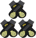 BEAUTYZOO Anti-Slip Dog Socks,Dog Shoes for Hot/Cold Pavement,Paw Protectors with Grips 3 Pairs for Puppy Small Medium Large Senior Old Dogs,Dog Socks to Prevent Licking and Hardwood Floor Protection