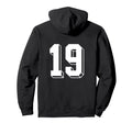 Number 19 Backside 80S 90S Team Jersey Hoodie - Novelty Apparel Men Women