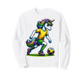 Footballer Unicorn Fans Soccer Team Sweatshirt - Graphic Print Men Women