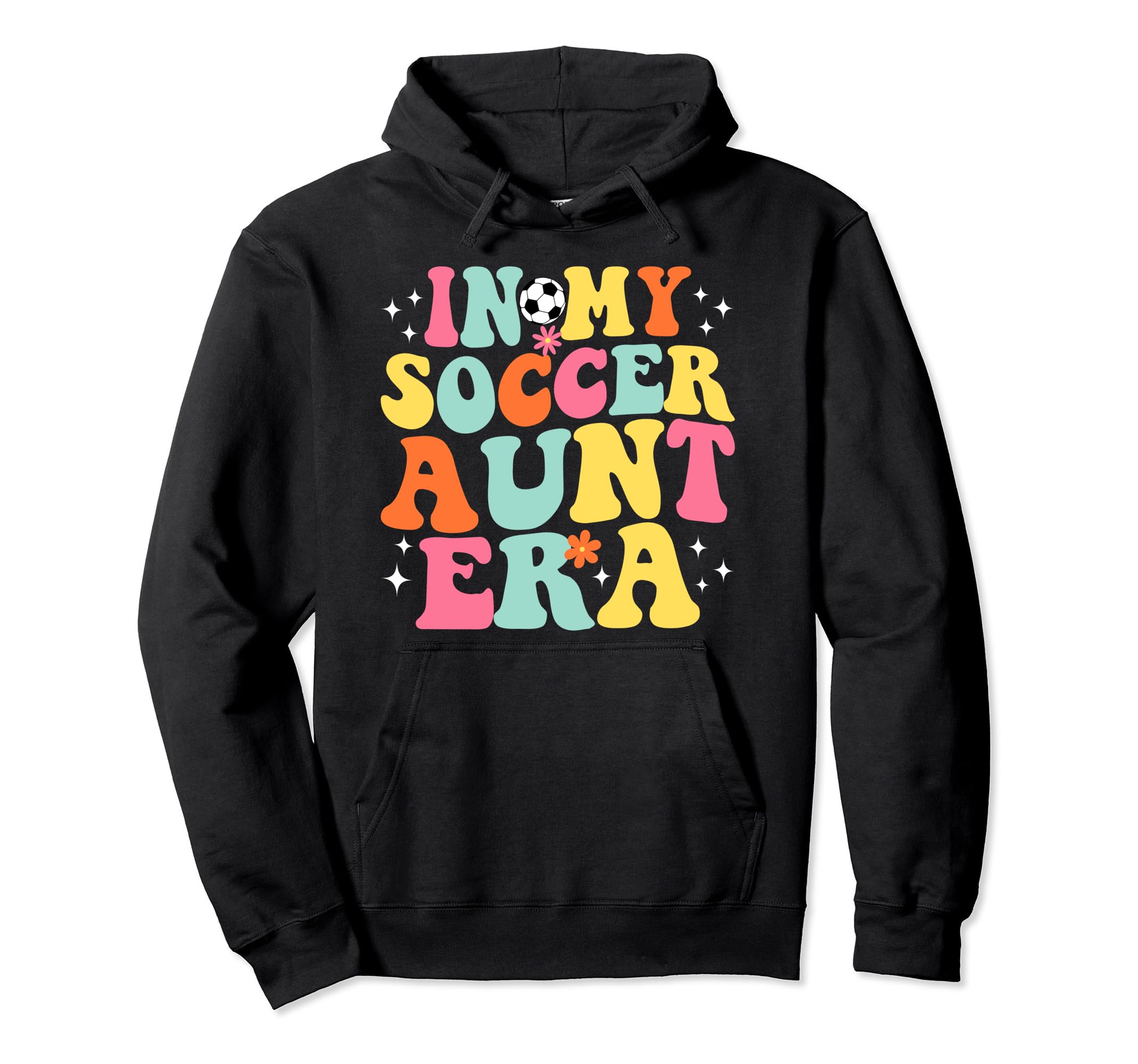 My Soccer Aunt Era Game Day Groovy Hoodie - Unique Graphic for Adults