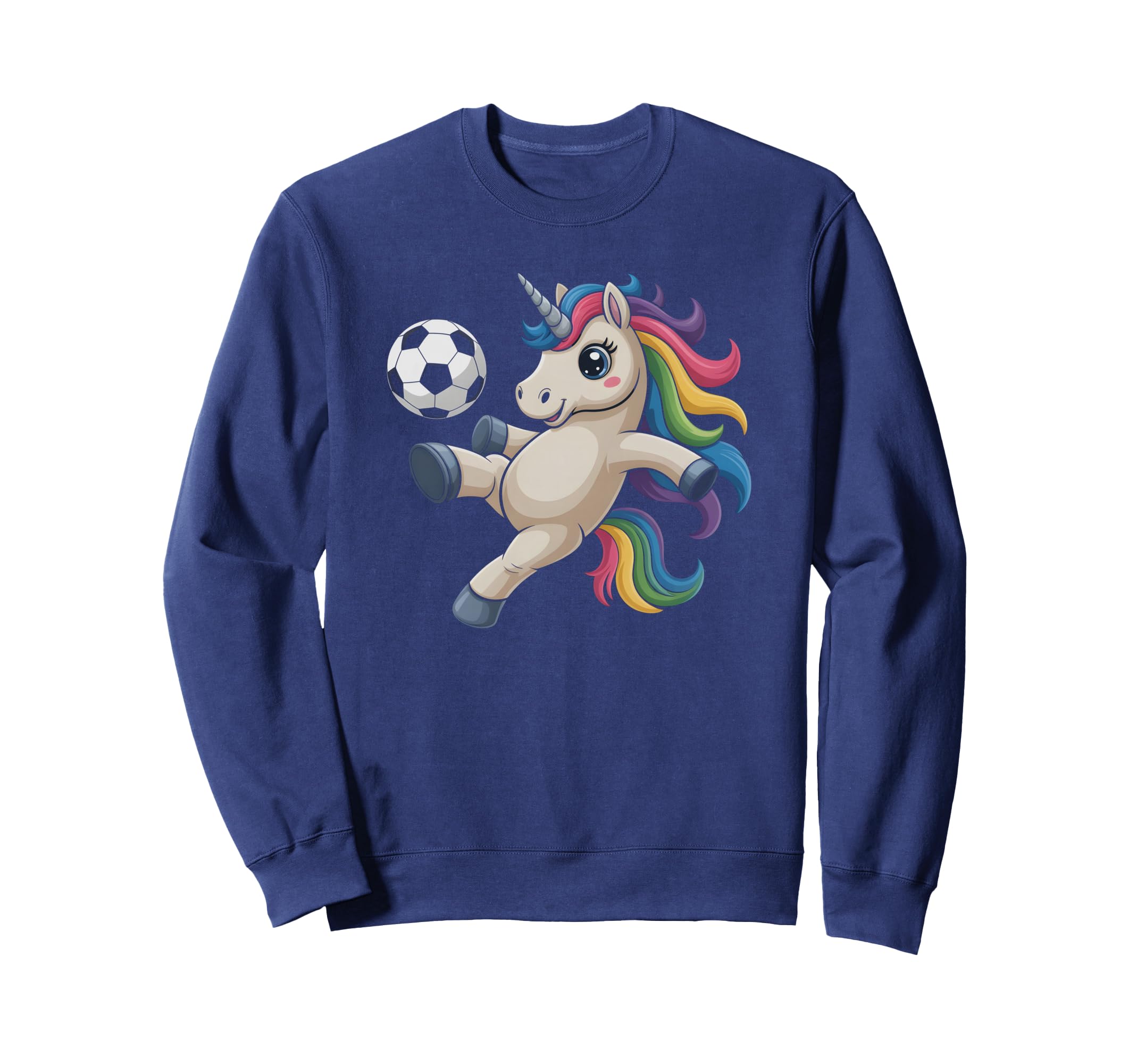Funny Unicorn Soccer Just Who Loves Sweatshirt - Trendy Graphic for Adults