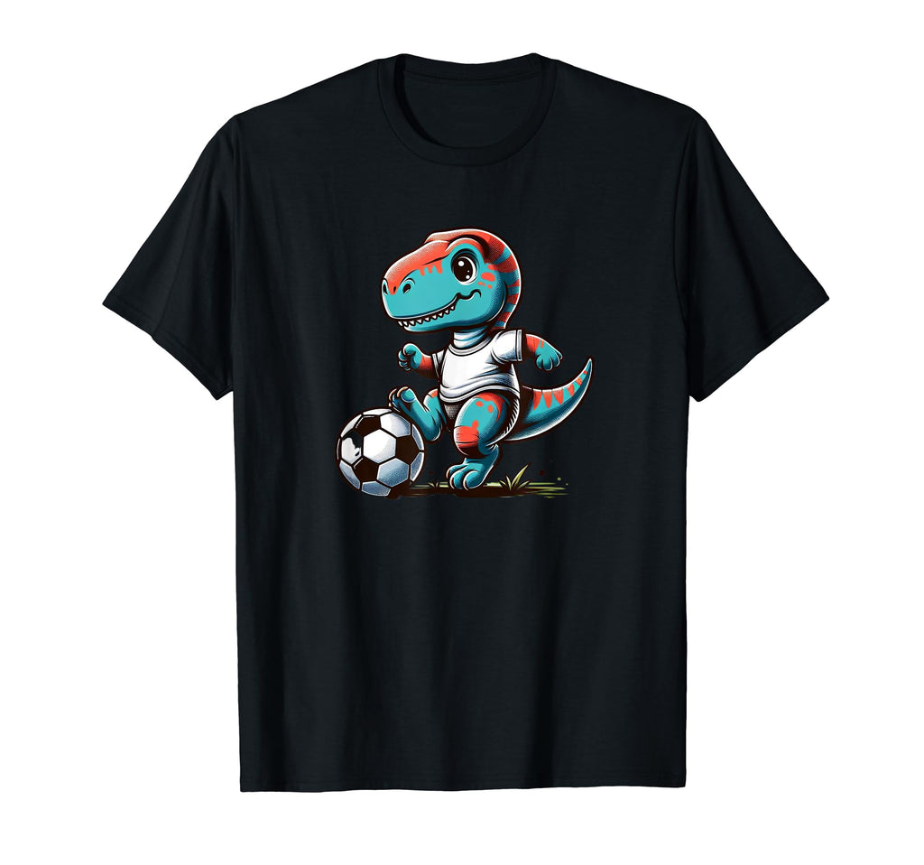 Funny T Rex Playing Soccer Fans T-Shirt - Casual Everyday Wear Men Women