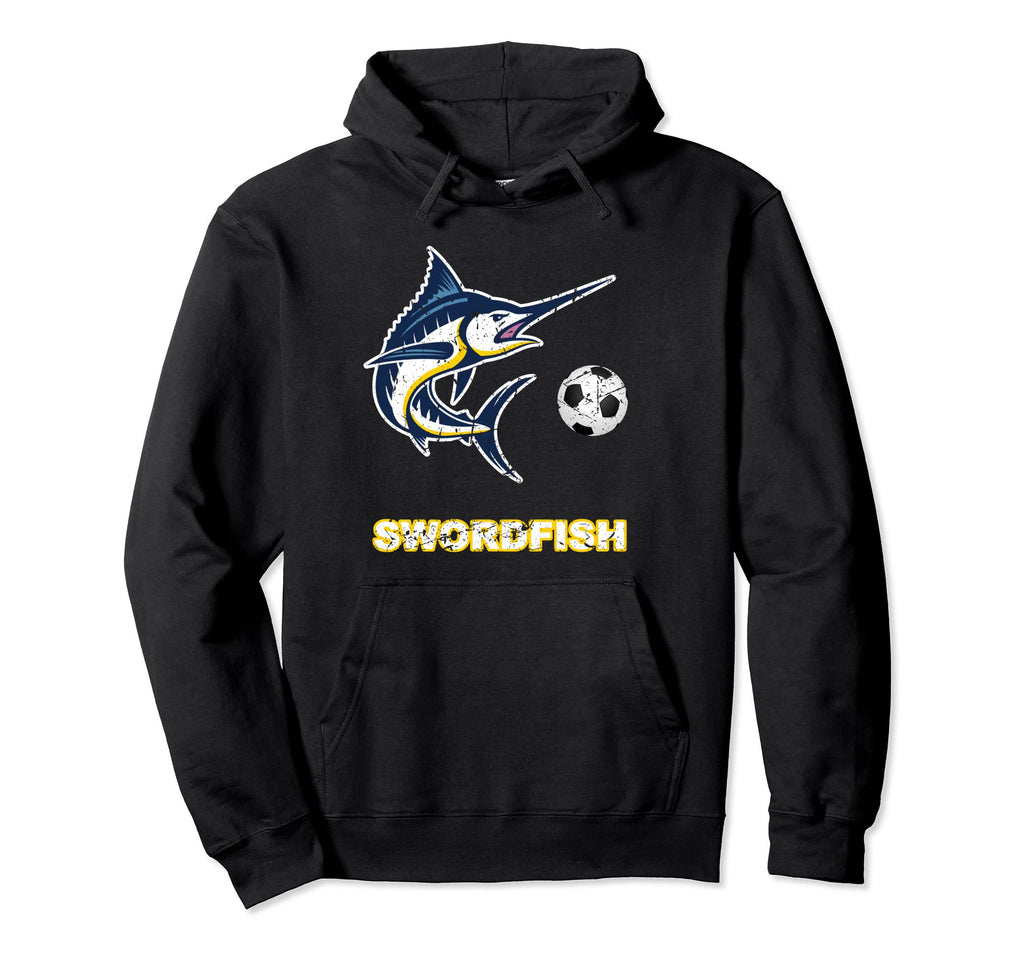Swordfish Soccer Football Ball Sports Hoodie - Streetwear Style for Adults