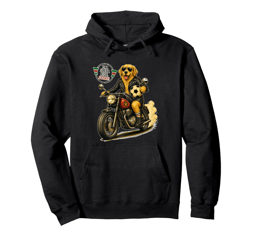 Golden Retriever Ride Motorbike Love Hoodie - Trendy Graphic Unisex