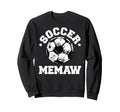 Soccer Memaw Soccer Ball Distressed Sweatshirt - Unique Graphic Men Women