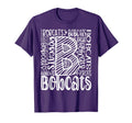 Bobcat School Spirit Leopard Sport Fan T-Shirt - Graphic Print for Adults
