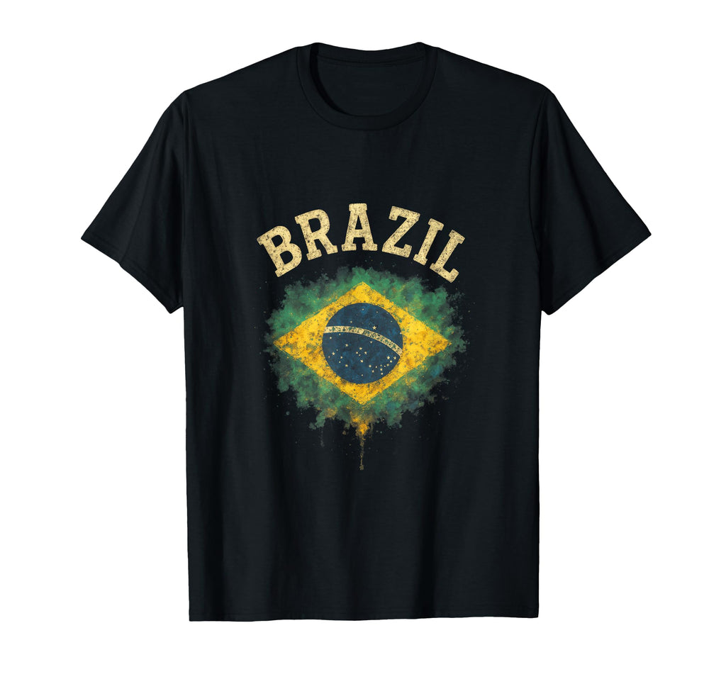 Brazil Flag Soccer Fans T-Shirt - Fun Novelty Design Men Women