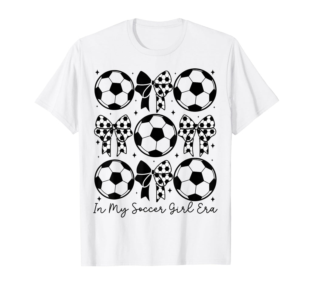 My Soccer Era Bow Soccer Player T-Shirt - Trendy Graphic Unisex