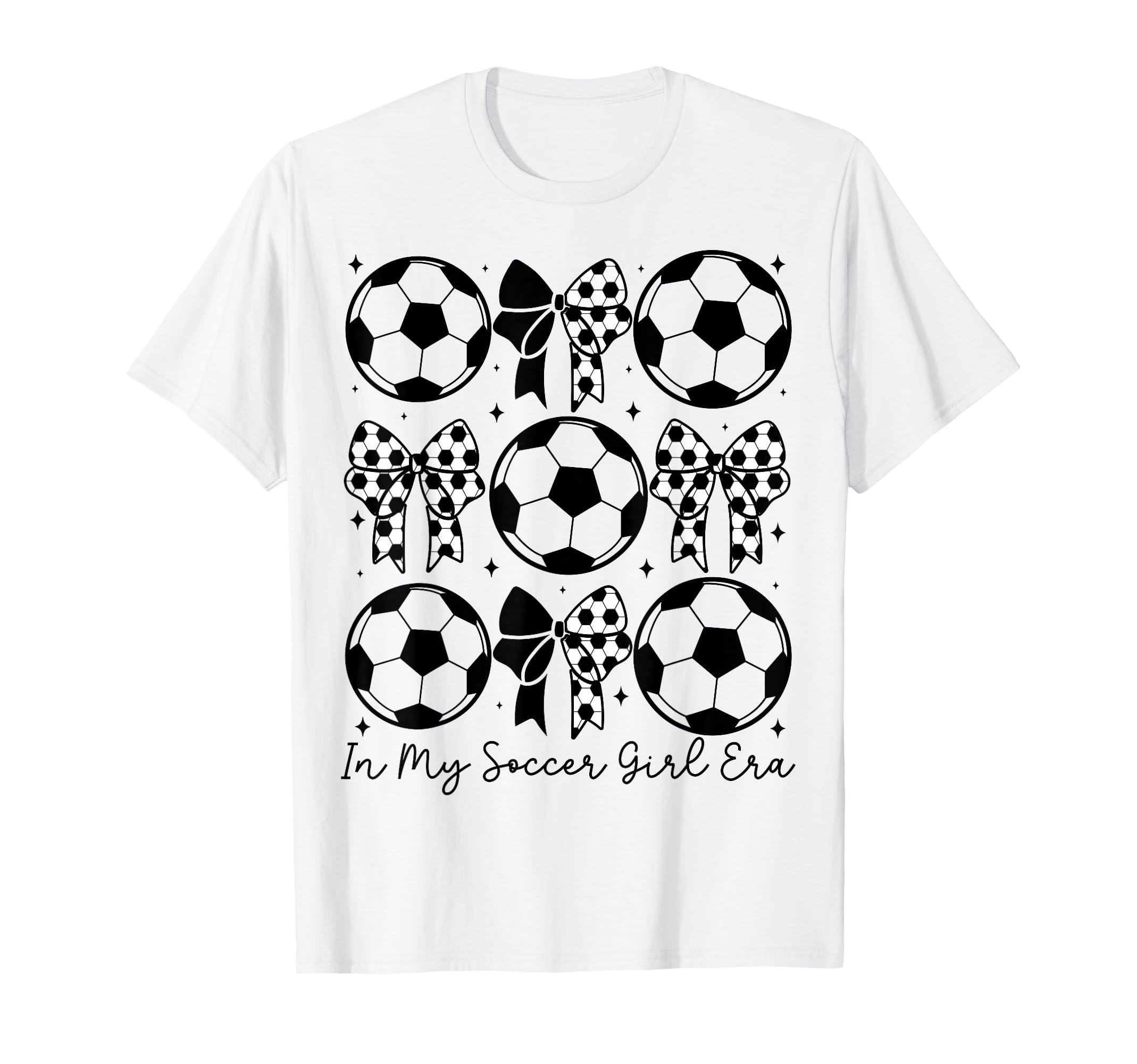 My Soccer Era Bow Soccer Player T-Shirt - Trendy Graphic Unisex