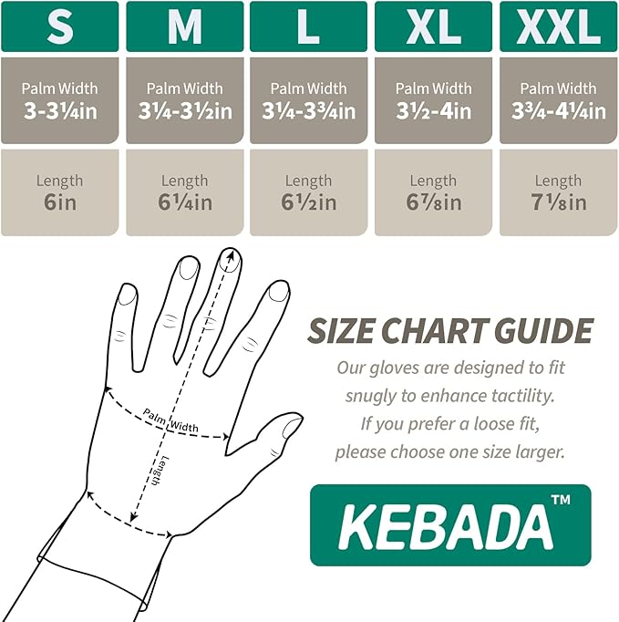 Kebada W2 Work Gloves for Men and Women, Nitrile Coated Working Gloves for Gardening, Construction, Warehouse, Safety Gloves for Work in Yard and Outdoors, 6 Pairs, XXL