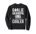 Hockey Goalie Grandpa Ice Hockey Sweatshirt - Unique Graphic Men Women