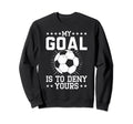 Defense Soccer Goalie Ball Sports Sweatshirt - Trendy Graphic Unisex