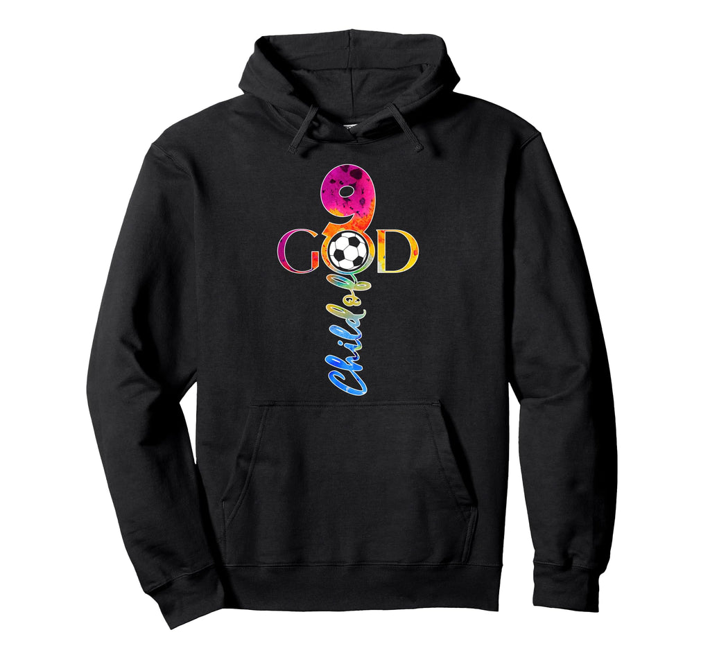 Jesus 9 Years Child God Soccer 9Th Birthday Hoodie - Graphic Print Unisex