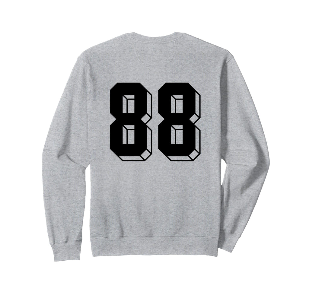 Number 88 Backside 80S 90S Team Sweatshirt - Trendy Graphic for Adults