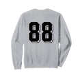 Number 88 Backside 80S 90S Team Sweatshirt - Trendy Graphic for Adults