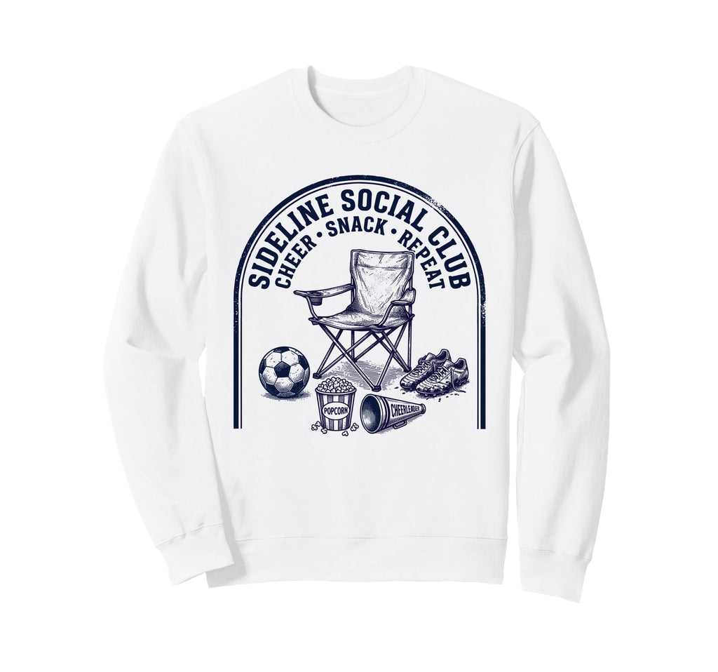Sideline Social Club Cheer Snack Sweatshirt - Aesthetic Graphic for Adults