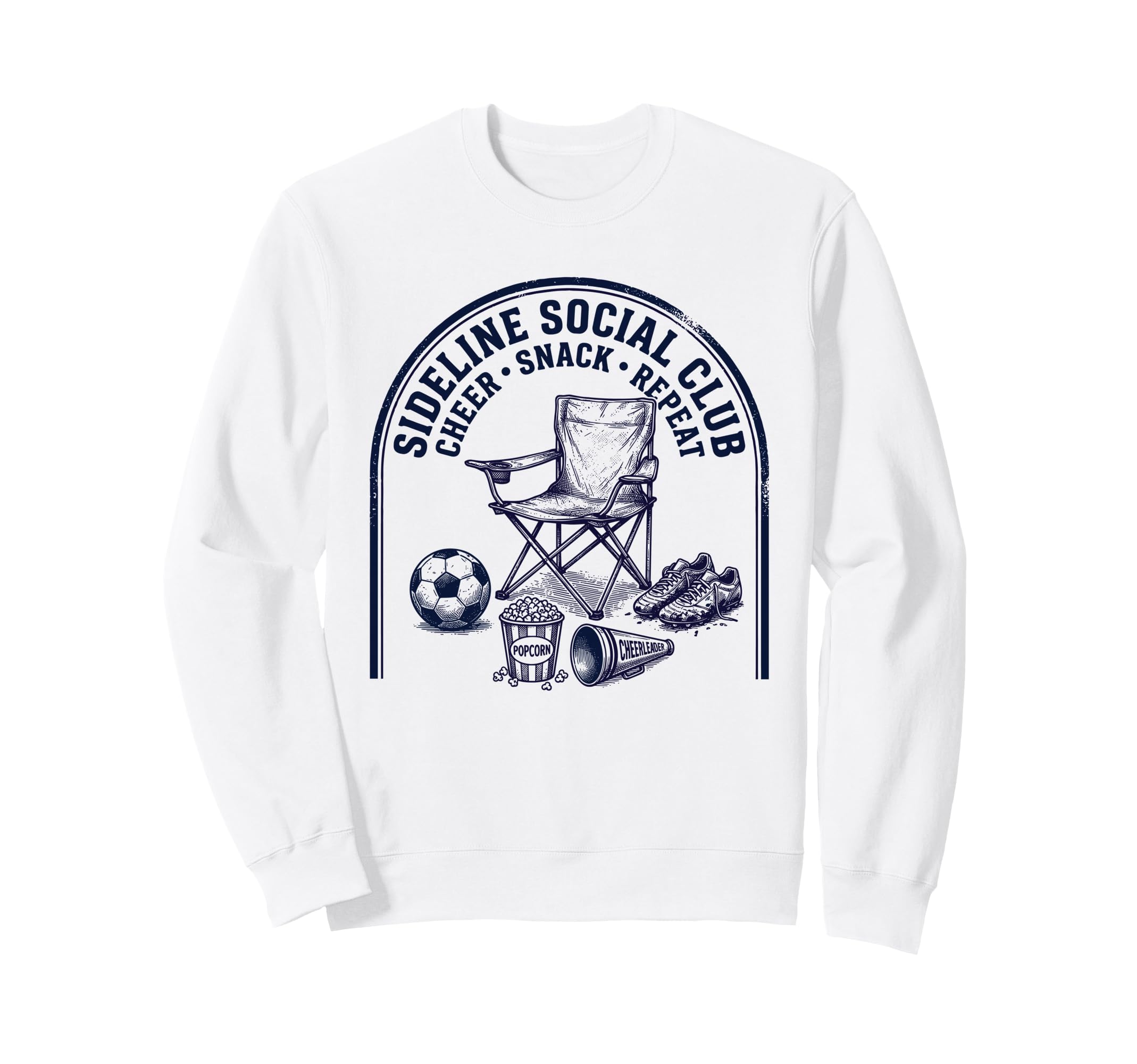 Sideline Social Club Cheer Snack Sweatshirt - Casual Everyday Wear Unisex