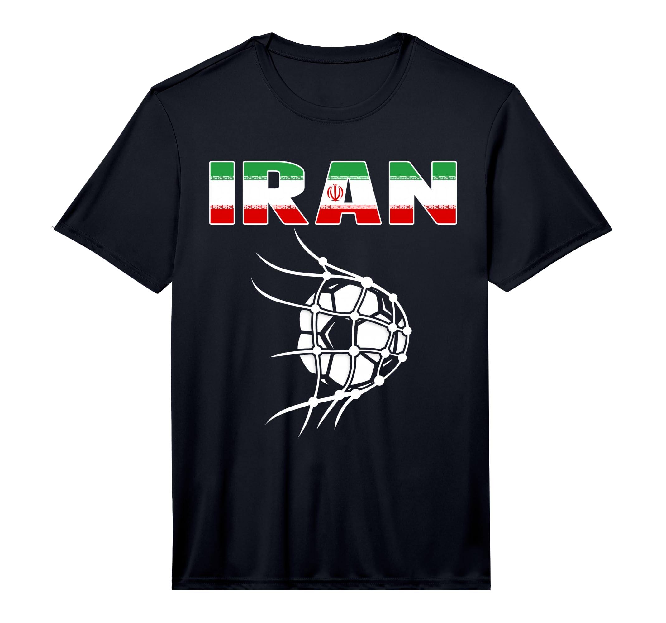 Iran Soccer Ball Net Goal Support T-Shirt - Streetwear Style Men Women