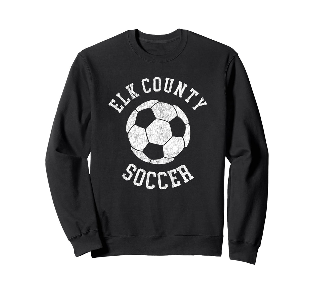 Elk County Soccer Distressed 90S Sweatshirt - Graphic Print Unisex