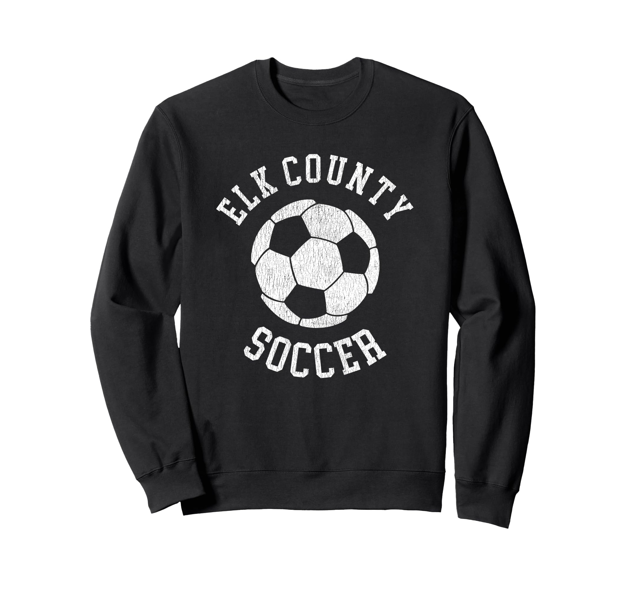 Elk County Soccer Distressed 90S Sweatshirt - Graphic Print Unisex