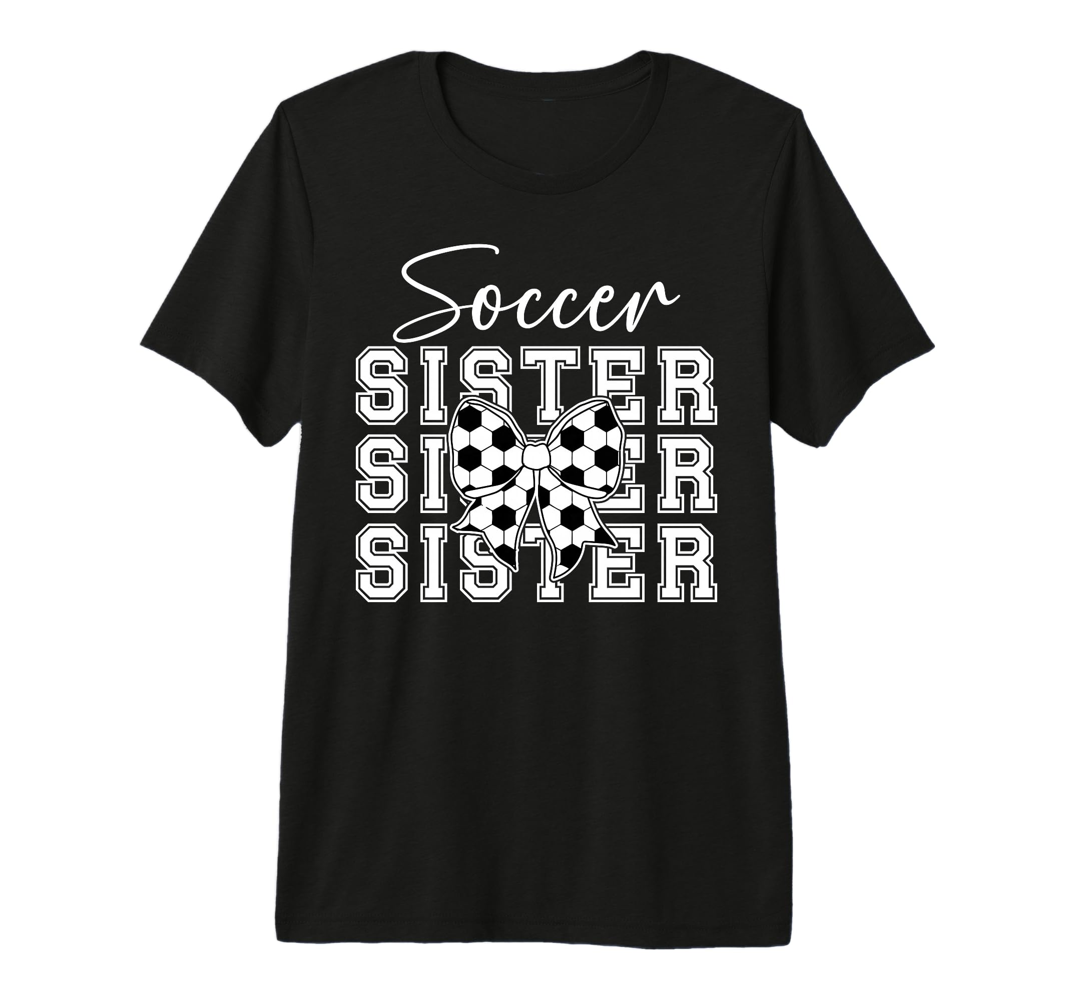 Soccer Sister Coquette Sister Soccer T-Shirt - Aesthetic Graphic Unisex
