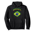 Brazil Flag Soccer Hoodie - Minimalist Print Men Women