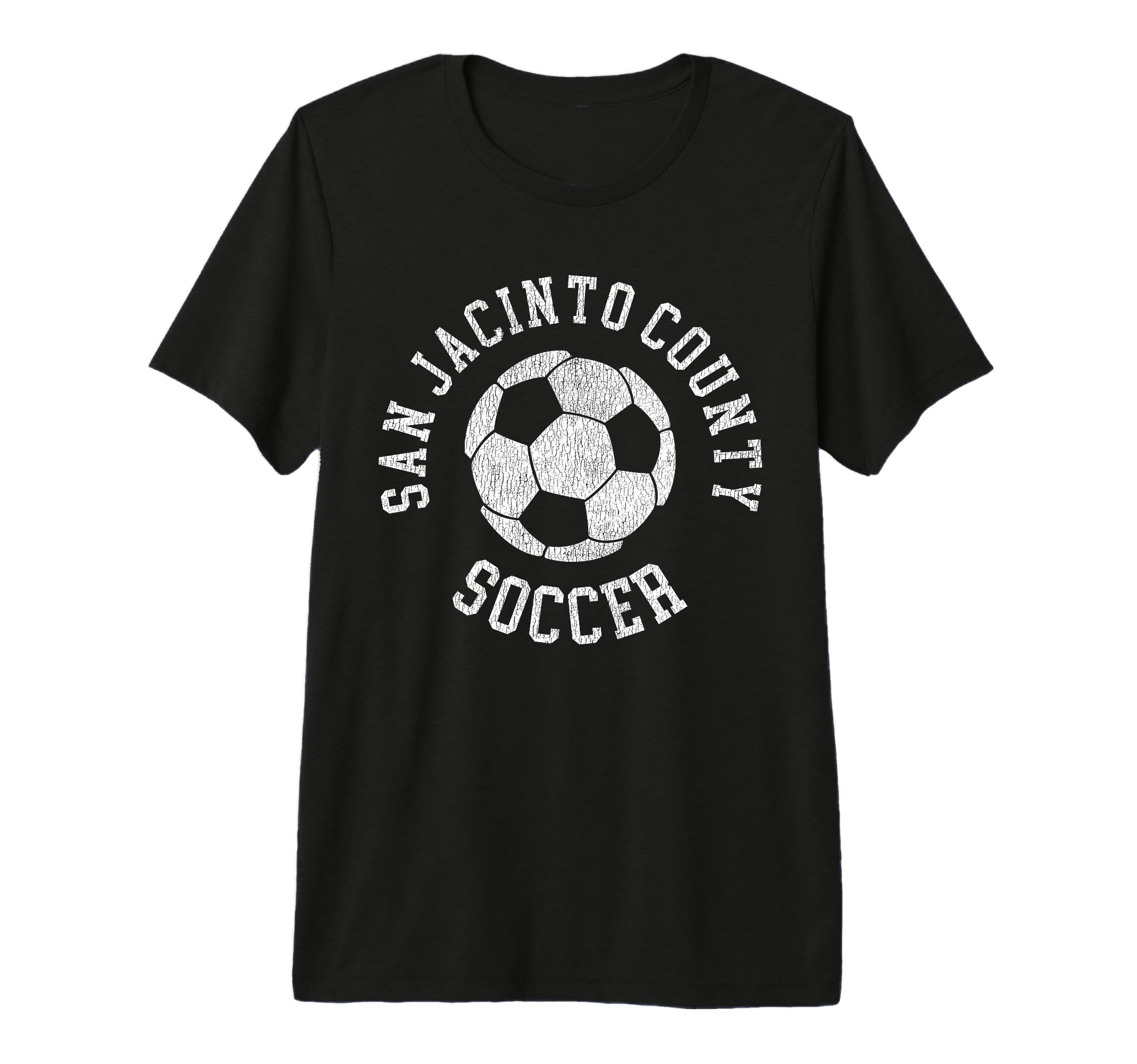 San Jacinto County Soccer Distressed 90S T-Shirt - Graphic Print Men Women