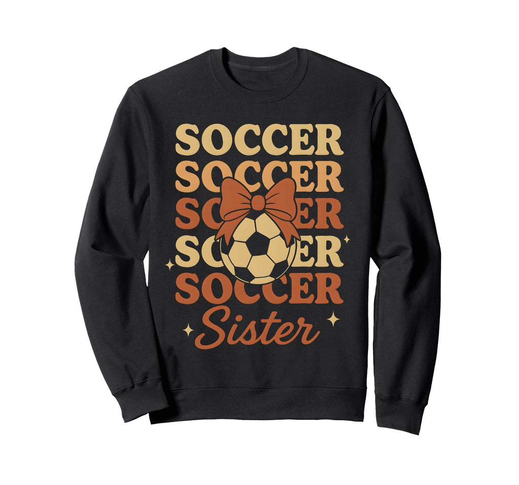 Soccer Coquette Bow Soccer Sister Sweatshirt - Streetwear Style Unisex